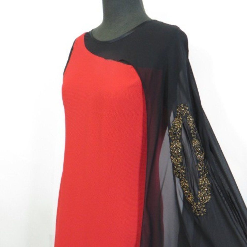 NWT Essence Red Satori Side Sleeve Gown